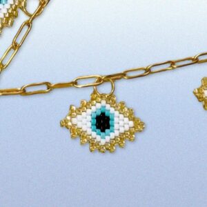 Collar de 5 Ojos Evil Eye