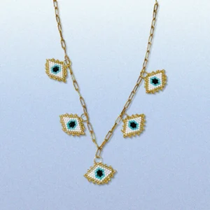 Collar de 5 Ojos Evil Eye